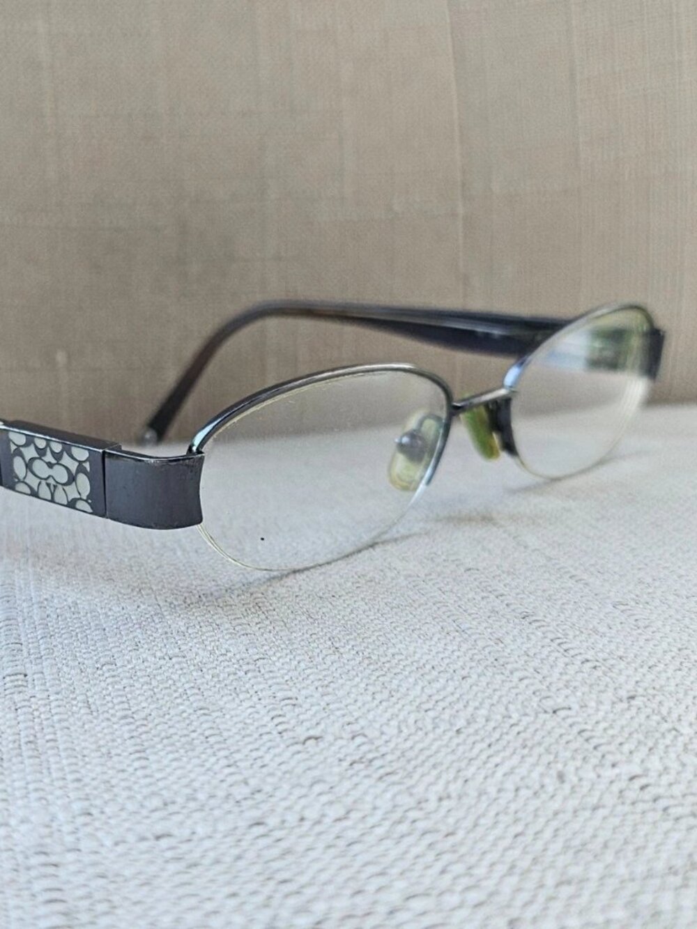 Vintage Coach Women Eyeglasses LUELLA Dark Gunmetal Tone Eyewear Glasses